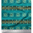 thumbnail image 1 of Soimoi Moss Georgette Fabric Geometric African Fabric Prints By Yard 42 Inch Wide, 1 of 3