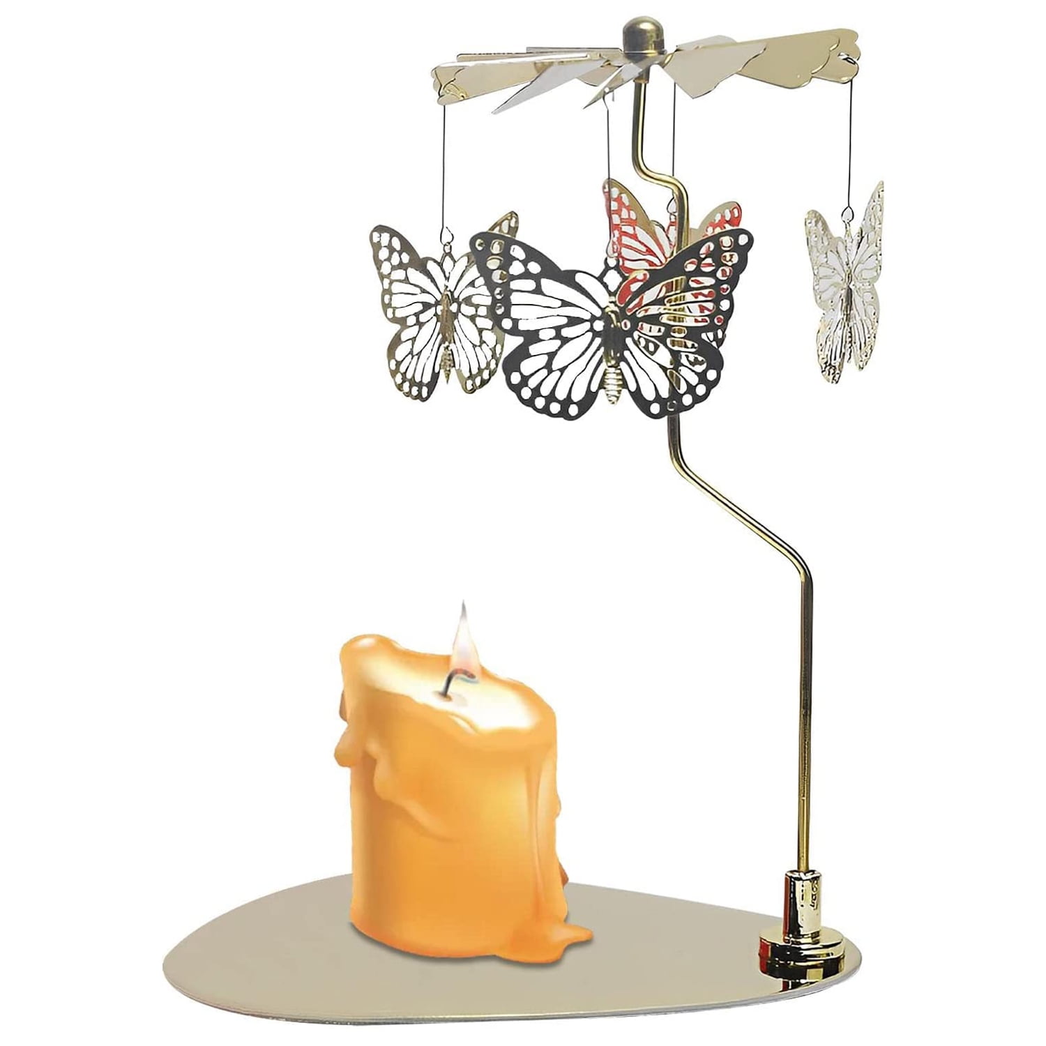 Carousel Candle Spinner,Spinning Candle Rotary Holder,Stainless Steel Candle Holders for