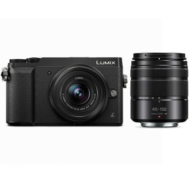 zwaartekracht bouwer Rondlopen Panasonic LUMIX GX85 4K Mirrorless Camera with 12-32mm & 45-150mm Lenses  -Black DMC-GX85WK - Walmart.com