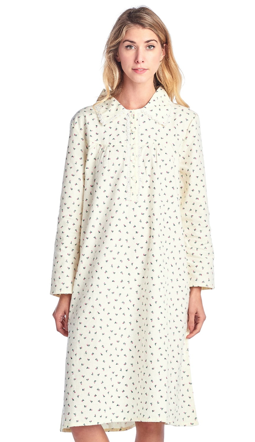 long sleeve floral nightgown