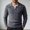 Dark Gray, variant on Mens Pullover Sweater Mock Layer Collar Heavyweight Knit Casual Winter Top