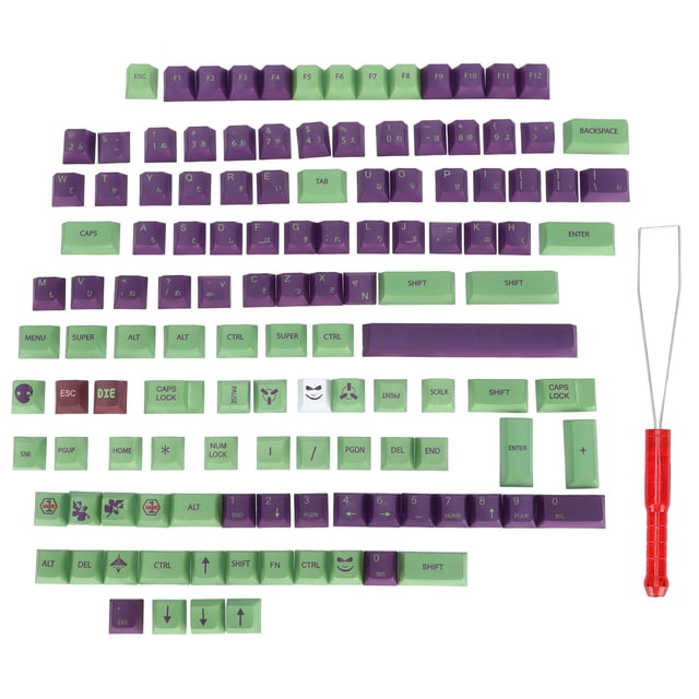 PBT Keycaps 127 Clave Japonés Patrón de Dibujos Animados Estilo para Universal PC Gaming KeyboardIn El Temprano la Unidad