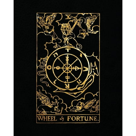 Wheel of Fortune: Tarot Card Bullet Journal Notebook - 150 Dot Grid Pages (8 X 10 Inches)