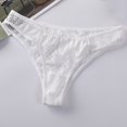 thumbnail image 2 of LNWUY Lace Thongs for Women Lace Hollowed out See-Through Cheeky Underwear Hipster Panties White S, 2 of 5