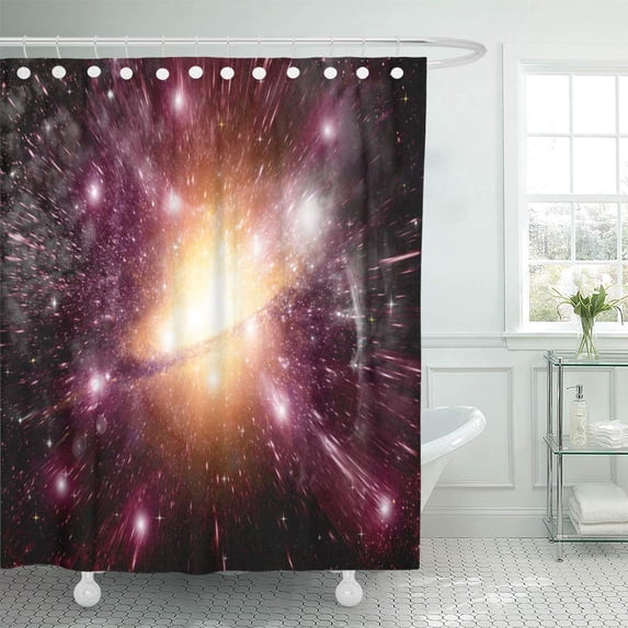KSADK Outer Stars of Planet and Galaxy in Free Space This Furnished by NASA Abstract Bathroom Shower Curtain 60x72 inch