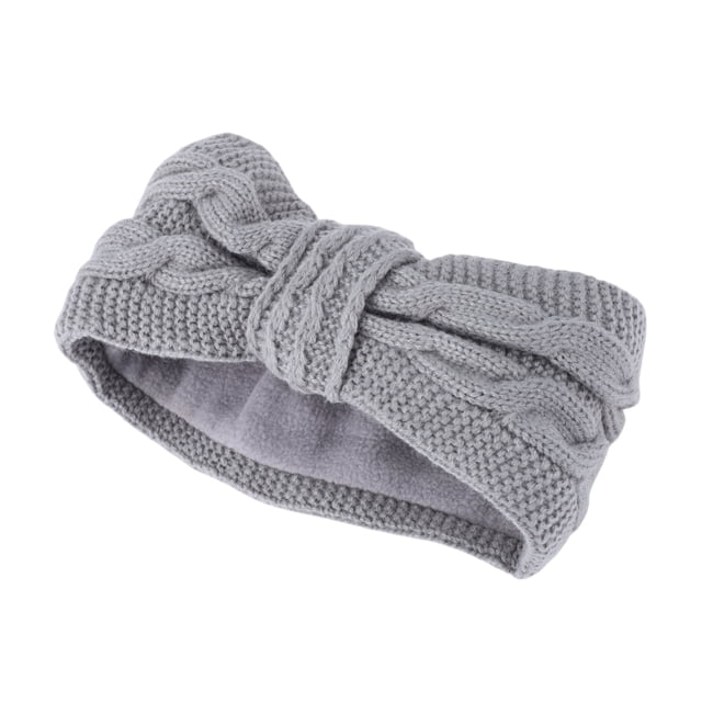 Unique Bargains 1 Pce Bandeau Confortable Tricoté Gris Clair
