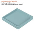 thumbnail image 3 of Uxcell 5" Ceramic Square Planter Saucer Flower Pot Drip Tray Coaster, Turquoise 2 Pack, 3 of 6