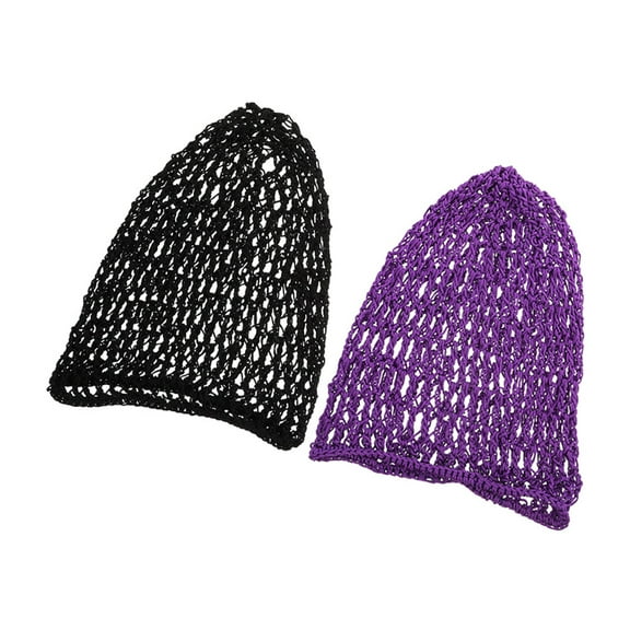 Hair Net Mesh Kit for Girls Headband 2 Pcs Crochet Nets Care Tool Child