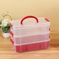thumbnail image 6 of RBCKVXZ 3-Tier Clear Storage Bins, Stackable Carry Storage Box Container, Plastic Lidded Organizer Case With Handle for Beads, Arts & Crafts, Sewing, Office Supplies, 6 of 6