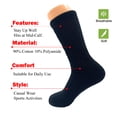 thumbnail image 3 of Mid Calf Crew Socks for Women Black Cotton Socks Size 9-11 6 Pairs, 3 of 6