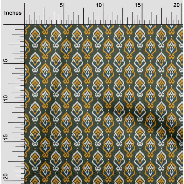 oneOone Tissu Viscose Chiffon Damas Ikat Imprimé 1 Yard 42 Pouces de Large
