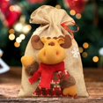thumbnail image 6 of Christmas Drawstring Gift Bag 3D Xmas Decorations for Christmas Holiday Xmas Elk, 6 of 8