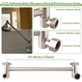 thumbnail image 2 of chalian Rain Shower Head Extension 12 Inch Adjustable Rain Shower Head Extension Arm Stainless Steel Shower Head Holder G1/2 Universal Connector Compatible (Brushed Nickel), 2 of 14