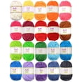 thumbnail image 1 of 20 Ovillos De Hilo Acrílico – 438 Yardas De Hilo Multicolor En Total – Gran Kit De Inicio De Crochet Y Tejido Para Manualidades Coloridas – Colores Surtidos, 1 of 5