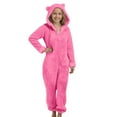 thumbnail image 4 of XIMIN Kids Girls Fleece Onesie Pajamas Jumpsuit Costume Fuzzy Cute Animal Onesie Winter Warm Sherpa Lined Romper One Piece Zipper Hooded Cute Playsuit Sleepwear, 4 of 6