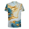 thumbnail image 4 of Qertyioot Liquidation T-Shirt d'Été à Col Rond Imprimé Décontracté à Manches Courtes pour Hommes, 4 of 5