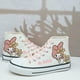 thumbnail image 1 of Kuromi Cinnamon Dog Melody primavera y verano lindos zapatos de lona altos combinables para estudiantes femeninas zapatillas informales con grafiti, 1 of 5