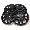 thumbnail image 2 of TuningPros WSC-523B15 Set of 4 Matte Black Hubcaps 15" - Hub Caps Wheel Skin Cover 15 inches 4 Pcs Set, 2 of 4
