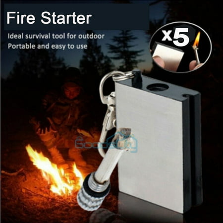 

100X Waterproof Match Permanent Lighter Striker Fire Starter Emergency Survival