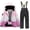 Black B, variant on Kezqiaxn Winter 2 Piece Outfits for Kids Windproof Snowsuit Hooded Puffer Jackets and Pants Snowboard Ski Suit Outerwear Size 3-13