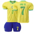thumbnail image 1 of 2025 Maillot de Soccer Garçon Uniforme Brésil NEYMAR JR 10 VINIJR 7 RICHARLISON 9, 1 of 2