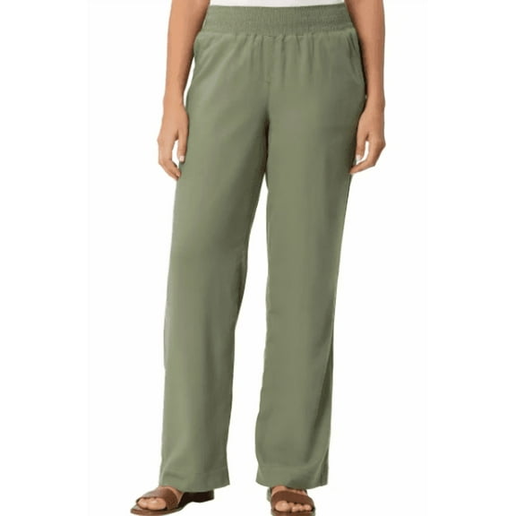 Briggs Women's Linen Blend Pant Green Small