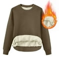 thumbnail image 5 of 2025 Women Crewneck Sweatshirt Warm Sherpa Lined Thermal Sweatshirts Heavyweight Long Sleeve Winter Fleece Pullover, 5 of 5