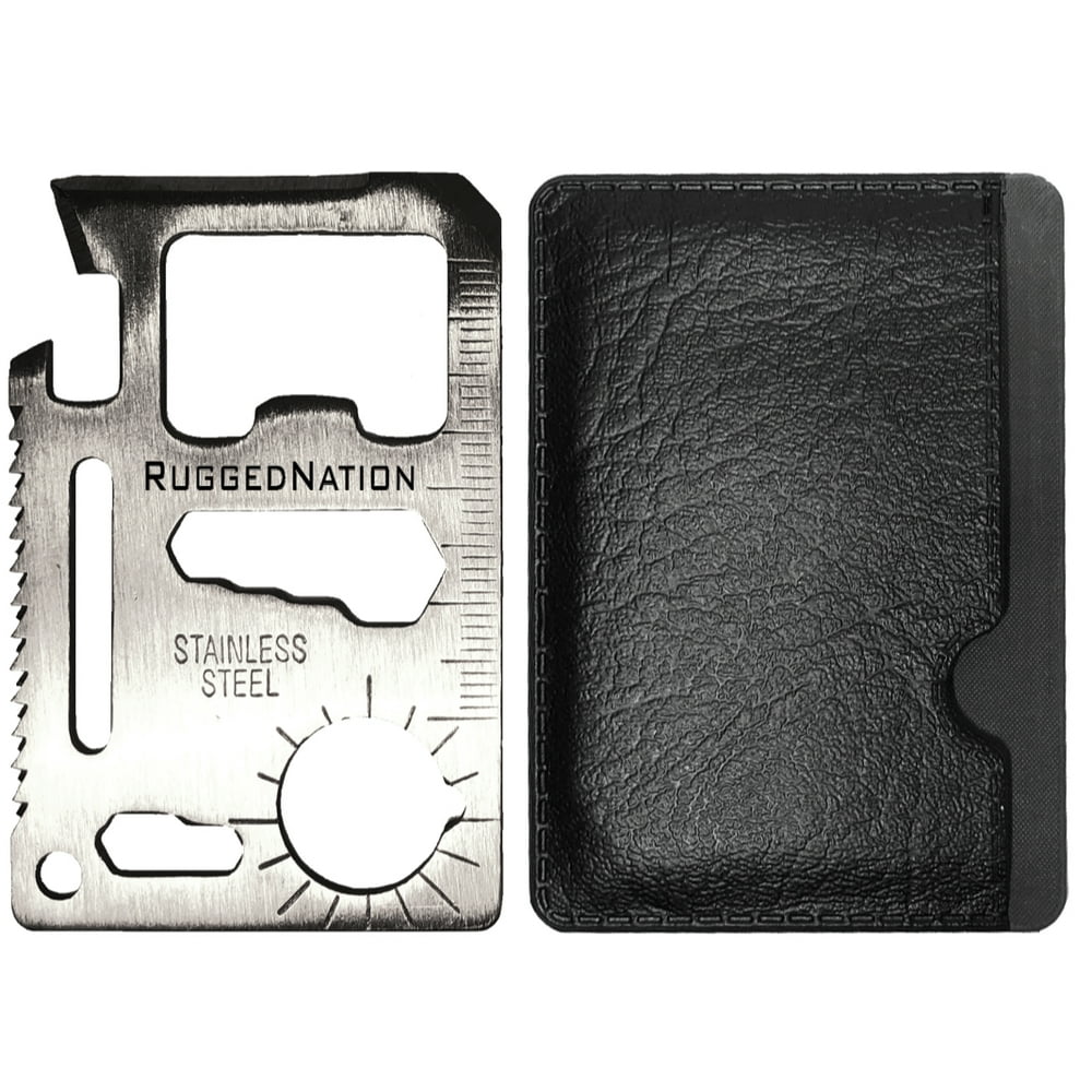 11 In 1 Stainless Steel Multi Function Credit Card Wallet Survival