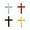 B, variant on Lunxisen 6 pcs Cross Car Decals, Metal Jesus Cross Badge Stickers, Individual Car Cross Emblem Decal, for Auto Trunk Body Tailgate Side Fenders, Auto Decoration