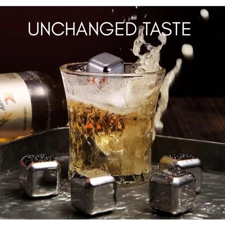 Bullet Shaped Whiskey Rocks 6 Golden Whiskey Stones With Freezer Base ...