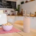 thumbnail image 4 of 500ml Water Cup With Lid Shatterproof Glass Assorted Iced Coffee Tumbler Straw Bottle For Home Vintage Milk Glass Cup Acrylic Tumbler Set Holder And Coffee Mugs Set Vintage Diner Coffee Mug Breakaway, 4 of 4