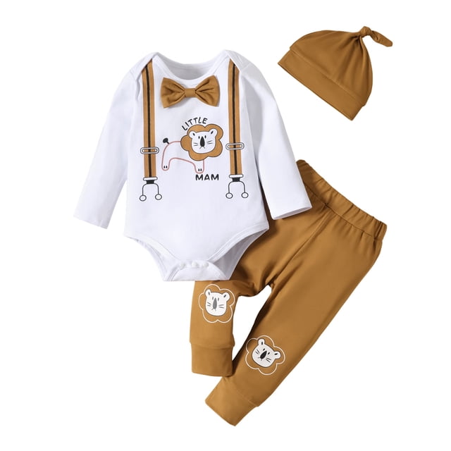 Gibobby Conjunto de ropa con capucha para niños de manga larga para niños pequeños, pantalones, trajes de para cumpleaños(Blanco,6-9 Meses)
