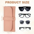thumbnail image 2 of 2 Piezas de Fundas Suaves para Gafas, Funda de Cuero para Gafas de Sol, Bolsa Portátil para Gafas con Hebilla de Clavo para Mujeres y Hombres (Rosa), 2 of 7