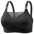 thumbnail image 2 of pimelu Bras for Women Wireless Bras for Women Seamless Underwire Full Figure Bras Elder Lace Patchwork Full Coverage Push up Plus Size Daily Bra Sports Bra, 2 of 5