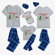 thumbnail image 1 of Pijamas familiares navideños a juego, conjuntos de pijamas grises con gafas de sol, Navidad en julio, 1 of 4