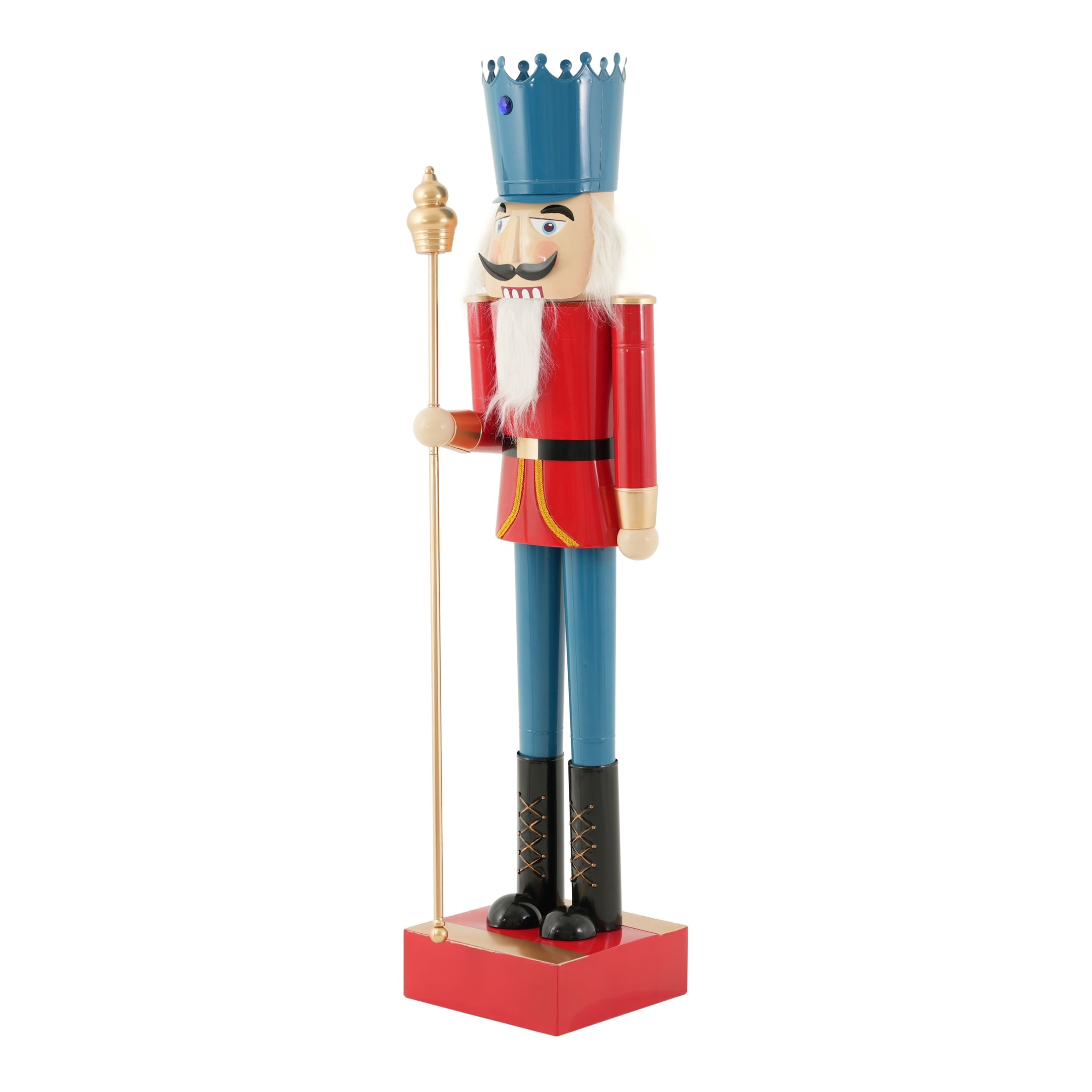 Christopher Knight Home 64" Iron King Nutcracker Soldier with Scepter, Ornament Christmas Decoration