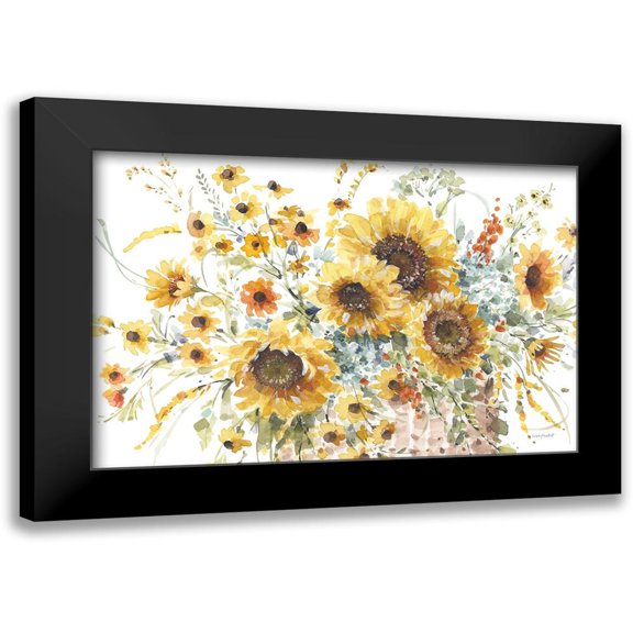 Audit, Lisa 14x11 Black Modern Framed Museum Art Print Titled - Sunflowers Forever 01