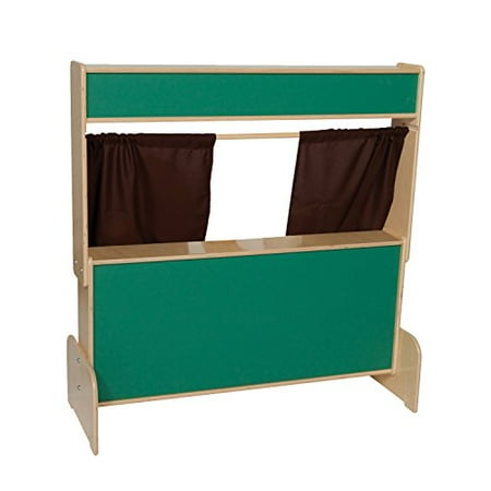 Brown Deluxe Board - Deluxe Puppet Theater with Chalkboard & Brown Curtains