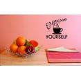 thumbnail image 1 of Custom Decals Expresso Yourself Wall Art Size: 18 X 18 Inches Color: Black, 1 of 1
