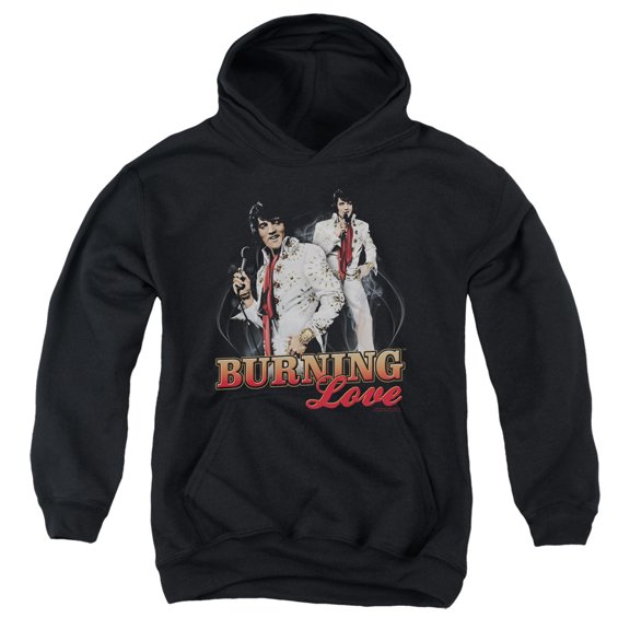Elvis Presley - Burning Love - Youth Hooded Sweatshirt - Small