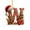 Red, variant on DAMAI Red Buffalo pattern Initials Christmas Ornaments for Tree, 2D Acrylic Personalized Decorative Monogram Pendants with Santa Hat, 26 Letters Hanging Decorations for DIY Crafts Xmas Home Decor