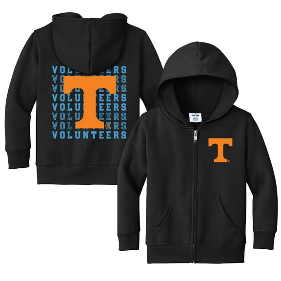 Toddler Chad & Jake Black Tennessee Volunteers  Retro Full-Zip Hoodie