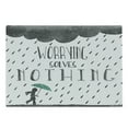 thumbnail image 1 of Motivation Cutting Board, Worrying Solves Nothing Man Walking in Stormy Rainy Day, Decorative Tempered Glass Cutting and Serving Board, in 3 Sizes, by Ambesonne, 1 of 2