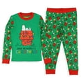 thumbnail image 3 of Snoopy Toddler Pajamas Wake Me When It's Christmas Tight Fit Sleep Set Loungewear, 3 of 6