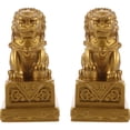 thumbnail image 1 of 2 piezas Figuras de león adornos de animales de resina de escritorio animales salvajes decoración estatuas de león, 1 of 5