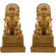 thumbnail image 1 of ColoMX 2 piezas Estatuas de león esculturas de león de resina animales figuras de escritorio adornos de león, 1 of 7