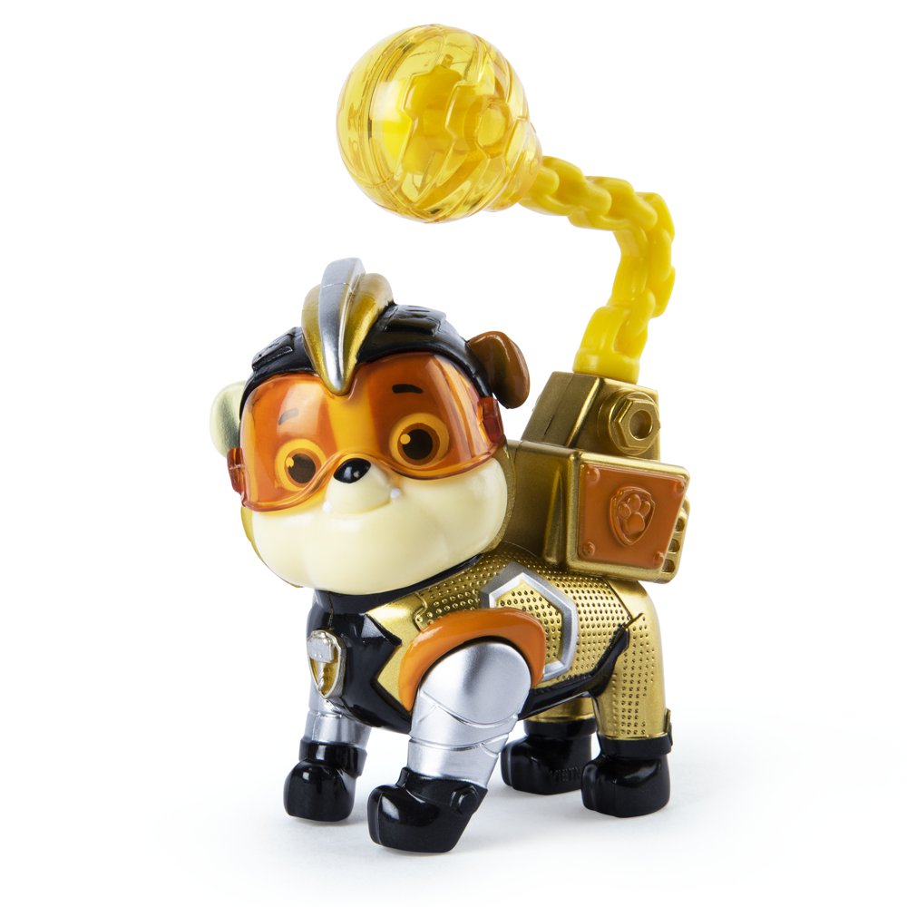 PAW Patrol, Mighty Pups Super PAWs Rubble Figure with Transforming Backpack, for Kids Aged 3 and PAW Patrol, Mighty Pups Super PAWs Rubble Figure with Transforming Backpack, for Kids Aged 3 and