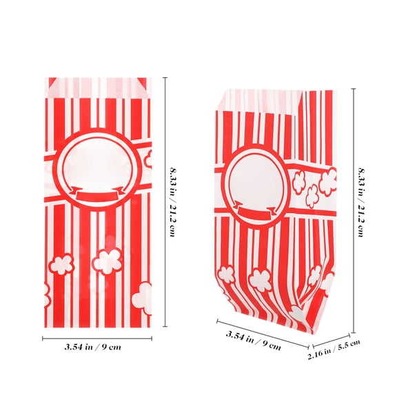 Melantax 100 Pack Small Popcorn Bags, Individual Popcorn Containers for Parties, Movie , Events, Snack Holders