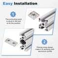 thumbnail image 4 of Uxcell 10Pcs Tapa Final de Perfil, Aleación de Zinc Serie 2020 Estándar UE Soporte de Tapa Final de Extrusión de Aluminio con Tornillos para Estante de Almacenamiento, Plata, 4 of 7