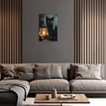 thumbnail image 4 of ZHONGYUTONG Black Cat Canvas Wall Art Black Cat Picture Skeleton Skull Print Halloween Painting for Living Room Decor Framed (12.00" x 18.00"), 4 of 5